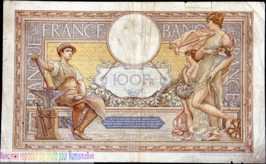 100 Francs Luc Olivier Merson